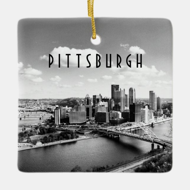 Ornamento de Pittsburgh Skyline (Anverso)