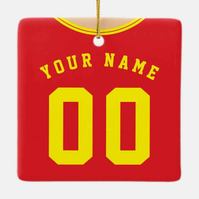 Ornamento de plantilla de Jersey de Football Footb (Reverso)