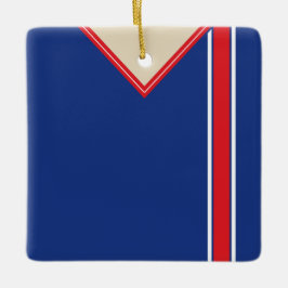 Ornamento de plantilla de la Jersey de fútbol, roj