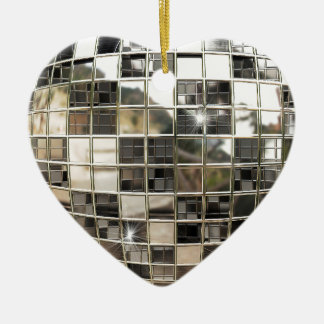 Ornamento de plata chispeante del disco