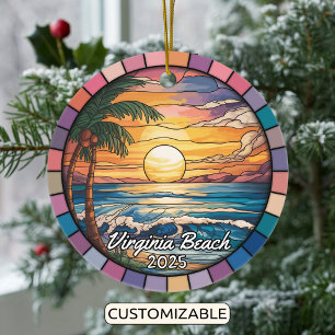 Ornamento de playa de Virginia Personalizado, Virg