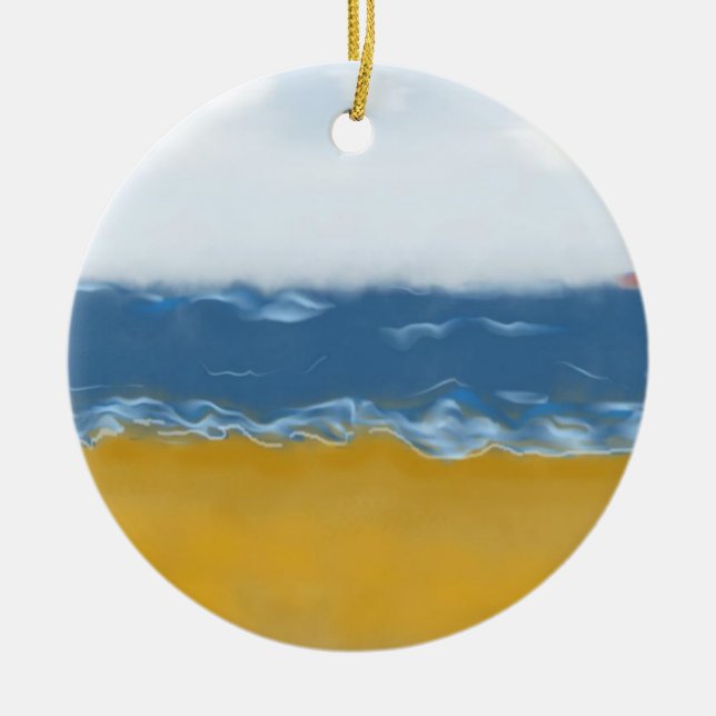 Ornamento de playa pintado (Frente)