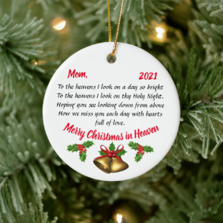 Ornamento de poema conmemorativo personalizado