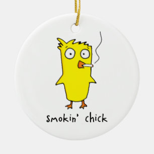 Ornamento de pollo para fumadores