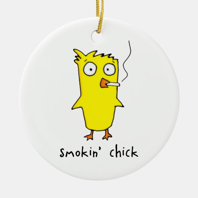 Ornamento de pollo para fumadores (Frente)