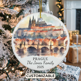 Ornamento de Praga personalizado, regalo de la Rep