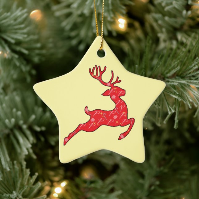 Ornamento de Prancer en verde. Rosa, Azul. (Árbol)