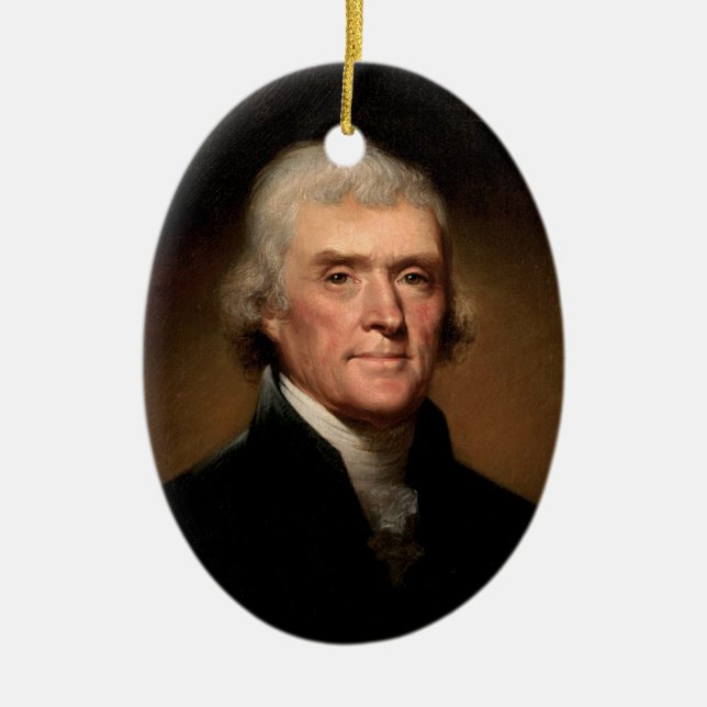 Ornamento de presidente Thomas Jefferson (Frente)