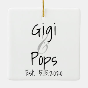 Ornamento de primer nieto Gigi y Pops