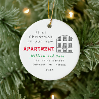 Ornamento de "Primera Navidad en nuestro nuevo dep