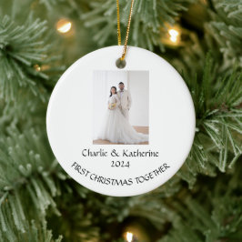 Ornamento de primera navidad personalizada