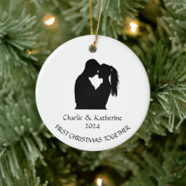 Ornamento de primera navidad personalizada