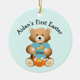 Ornamento de primera Pascua del nombre de su hijo