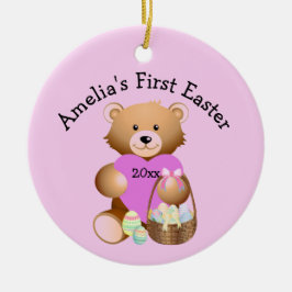 Ornamento de primera Pascua del nombre de su hijo