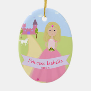 Ornamento de princesa de dos lados personalizado