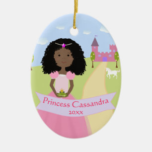 Ornamento de princesa de dos lados personalizado