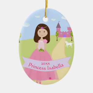 Ornamento de princesa de dos lados personalizado