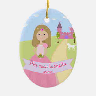 Ornamento de princesa de dos lados personalizado