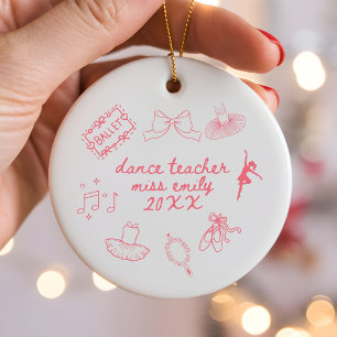 Ornamento de profesor de baile personalizado Ens