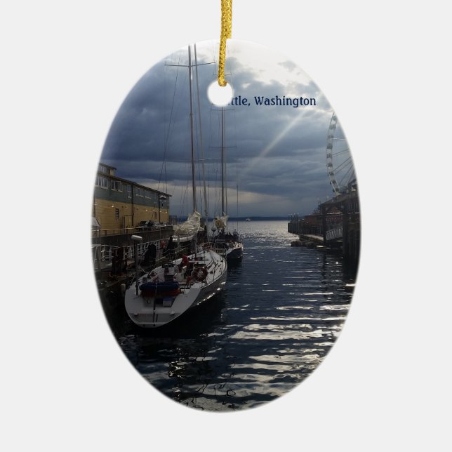 Ornamento de Puget Sound de la costa de Seattle (Frente)