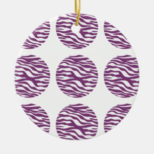 Ornamento de puntos de polka impresos en cebra