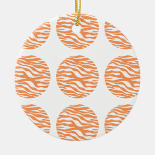 Ornamento de puntos de polka impresos en cebra