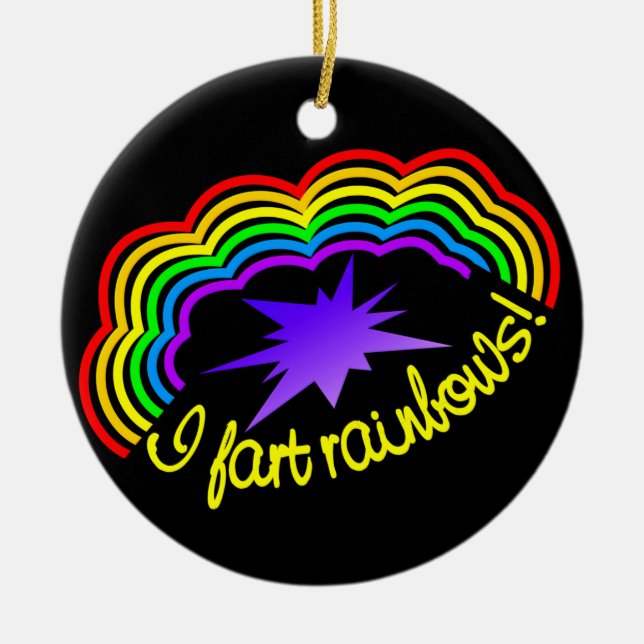 Ornamento de Rainbow Farts, personalizar (Frente)