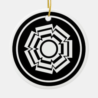 Ornamento de ranura floral, negro y blanco