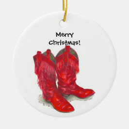 Ornamento de Red Cowboy Boots