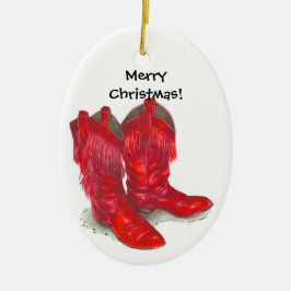 Ornamento de Red Cowboy Boots