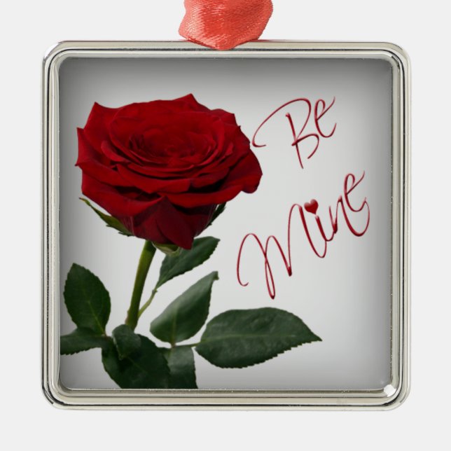 Ornamento de Red Rose Be Mine Premium Keepsake (Frente)