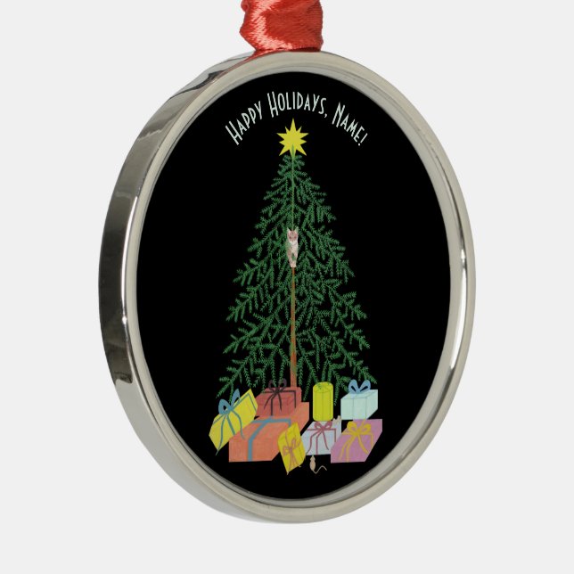 Ornamento de redondeo de árbol Metalizado de Navid (Derecha)