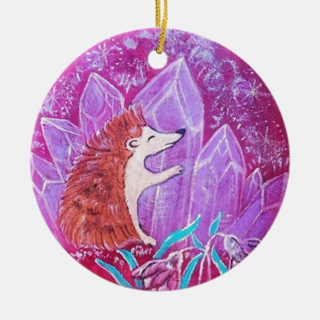 Ornamento de redondeo de cerámica de crianza (Frente)