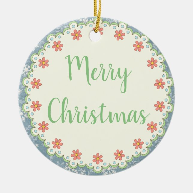 Ornamento de regalo / Árbol de navidad con estilo  (Frente)