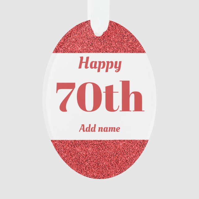 ornamento de regalo de cumpleaños personalizado de (Anverso)