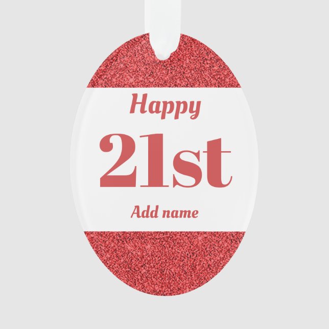 ornamento de regalo de cumpleaños personalizado de (Anverso)