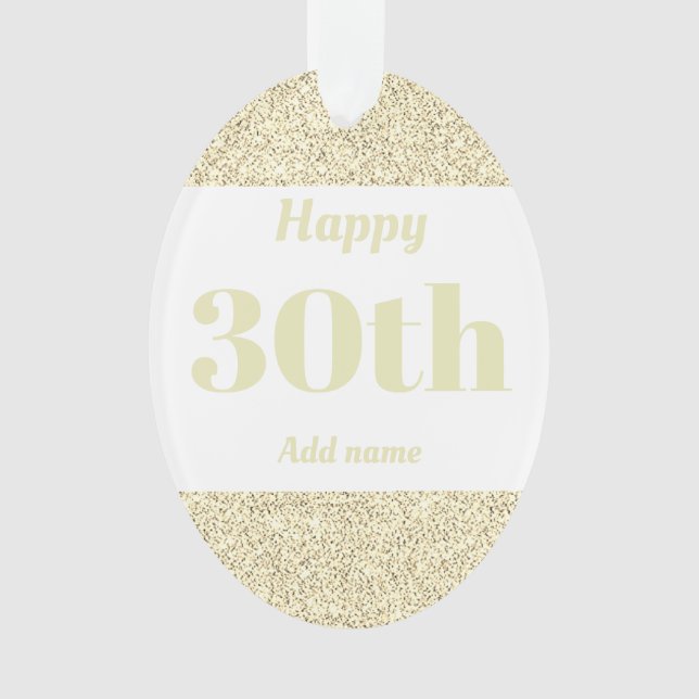 ornamento de regalo de cumpleaños personalizado de (Anverso)
