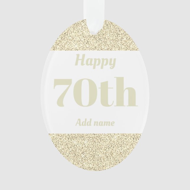 ornamento de regalo de cumpleaños personalizado de (Anverso)