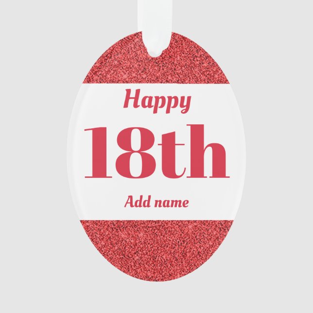 ornamento de regalo de cumpleaños personalizado de (Anverso)