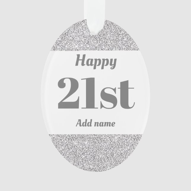 ornamento de regalo de cumpleaños personalizado de (Anverso)