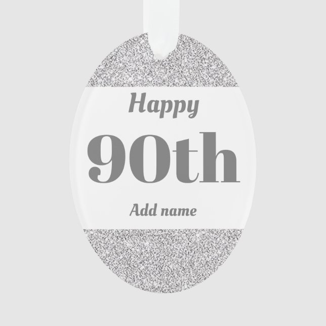 ornamento de regalo de cumpleaños personalizado de (Anverso)