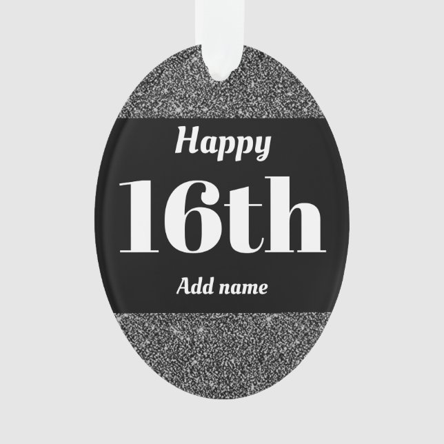 ornamento de regalo de cumpleaños personalizado de (Anverso)