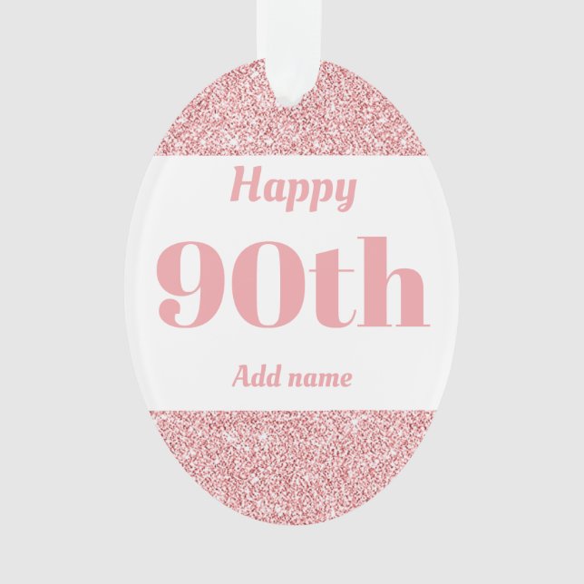 ornamento de regalo de cumpleaños personalizado de (Anverso)