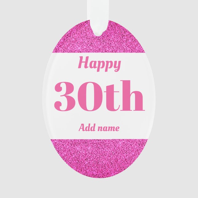 ornamento de regalo de cumpleaños personalizado de (Anverso)