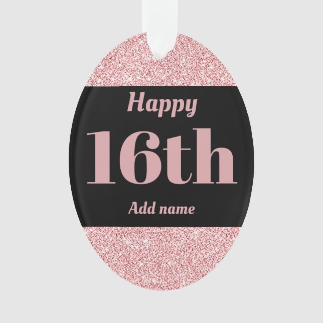 ornamento de regalo de cumpleaños personalizado de (Anverso)