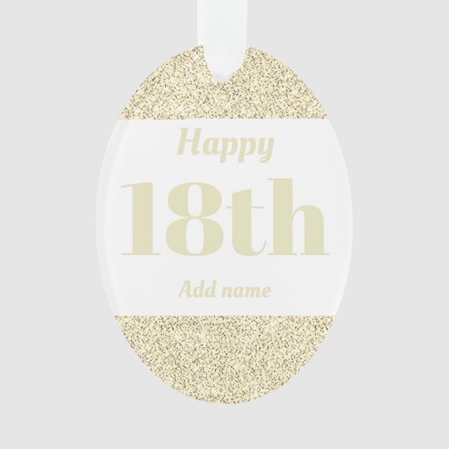 ornamento de regalo de cumpleaños personalizado de (Anverso)