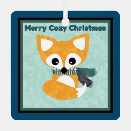 Ornamento de regalo de Fox Navidades Cosy Merry