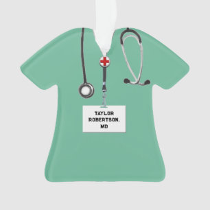 Ornamento de regalo de médica Holiday