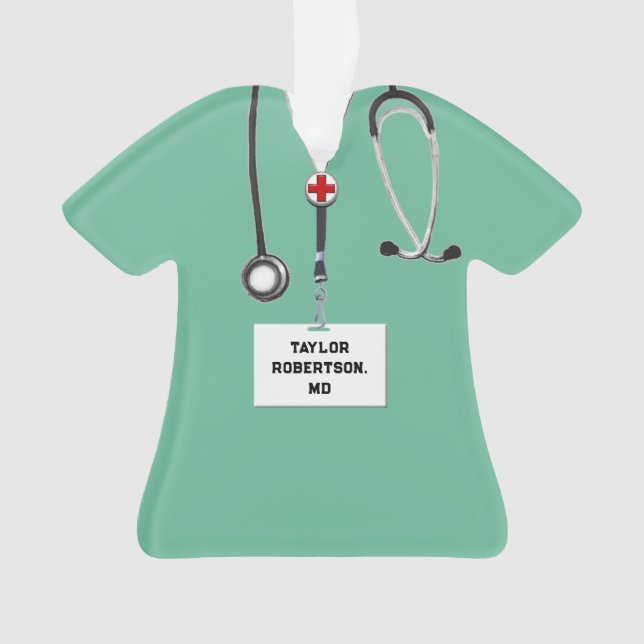 Ornamento de regalo de médica Holiday (Anverso)