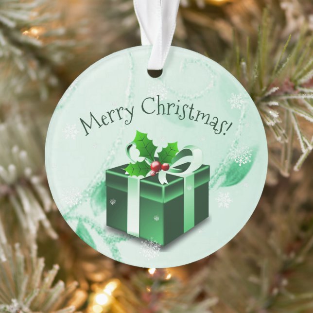 Ornamento de regalo de Navidades verdes (Árbol)